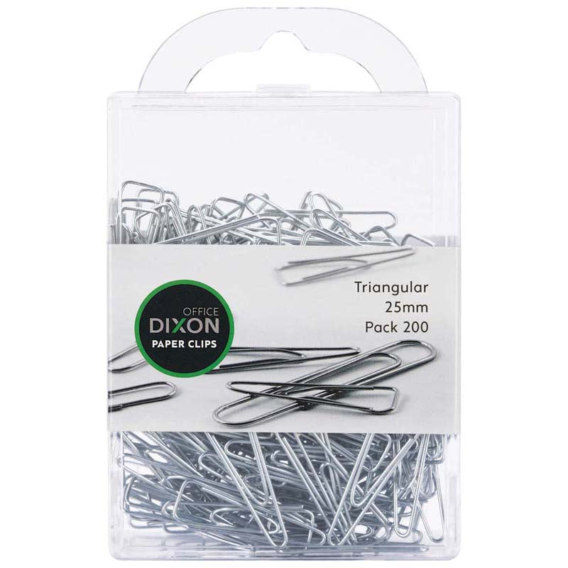 Dixon Paper Clips Size 25mm Tri Pack Of 200