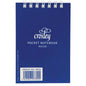 Croxley Notebook Ruled Pocket Top Opening 76x111mm Blue Cover 50 Leaf