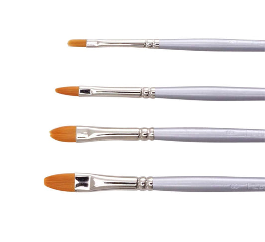 Jasart Gold Synthetic Filbert Brushes