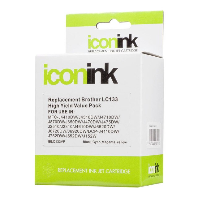 Icon Compatible Brother LC133 B/c/m/y Value Pack
