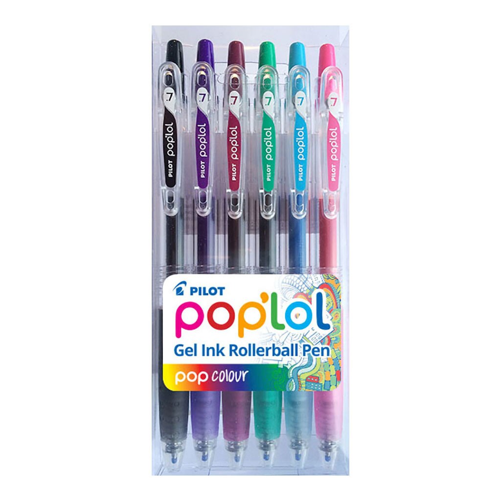 Pilot Pop'Lol Gel Fine Pens Assorted Colours Pack Of 6