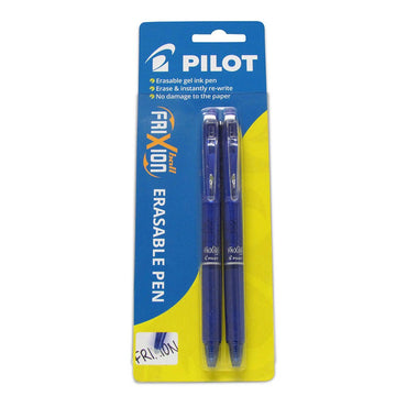 Pilot Frixion Clicker Erasable Fine Pens Blue Pack Of 2
