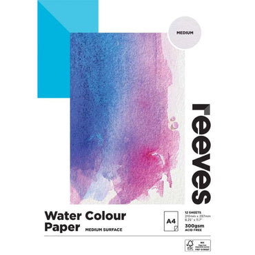 Reeves Watercolour 300gsm 12 Sheet Pads