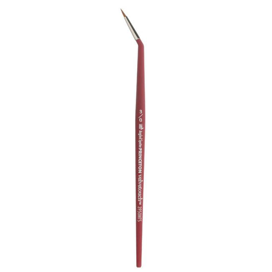 Princeton Velvetouch Synthetic Mini Angle Spotter Size 3/0 Brush