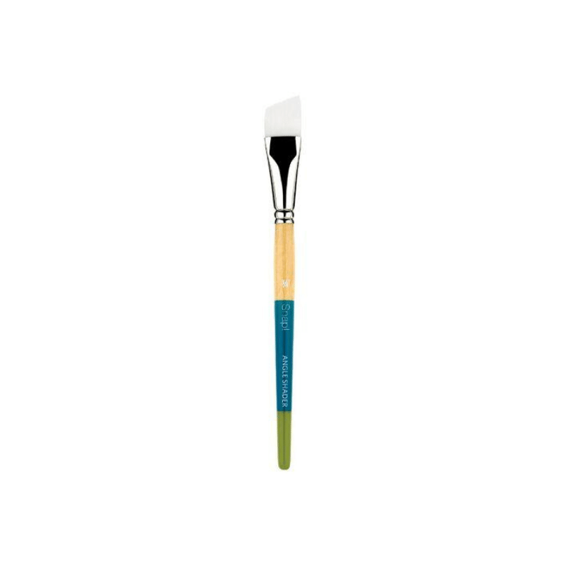 Princeton Snap! 9850 Short Handle White Taklon Angle 3/4" Brush