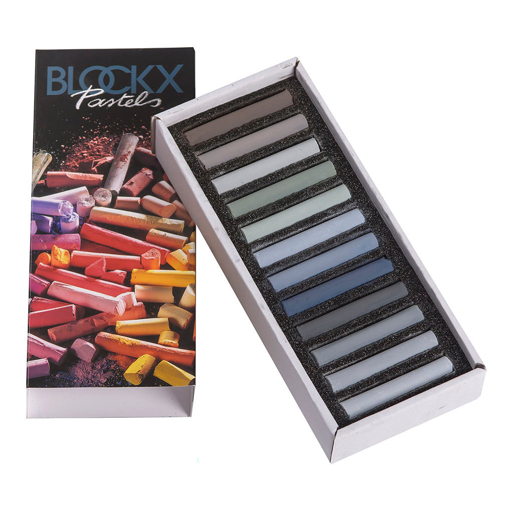 NEW BLOCKX Soft Pastel 12 Set Grey Assorted