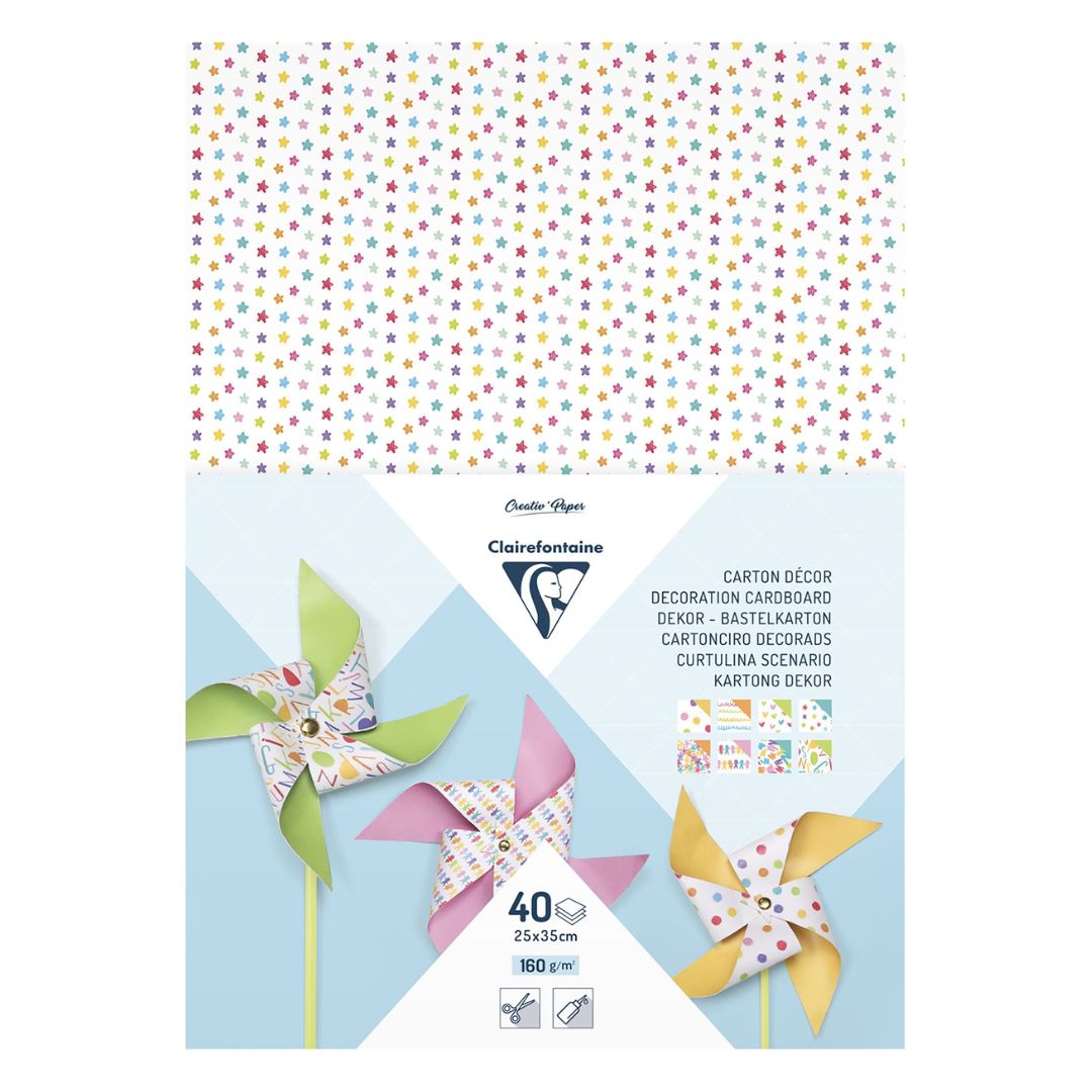 Clairefontaine Doodling 25x35cm 160gsm 40 Sheet Decoration Cardboard