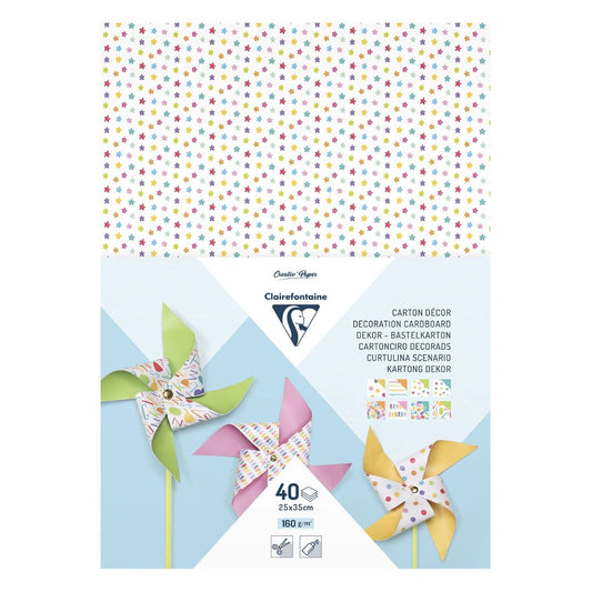 Clairefontaine Doodling 25x35cm 160gsm 40 Sheet Decoration Cardboard