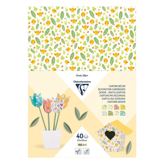 Clairefontaine Spring 25x35cm 160gsm 40 Sheet Decoration Cardboard