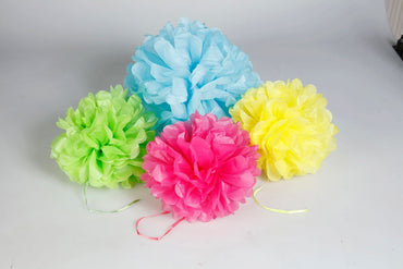 Clairefontaine Sky Blue Crepe Pompoms Pack of 3