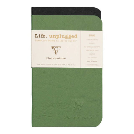 Clairefontaine Age Bag Notebook Pocket Lined Assorted - Pack Of 2