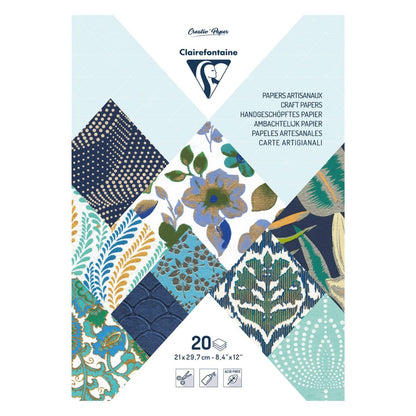 Clairefontaine Blues A4 20 Sheet 120gsm Artisian Paper Pad