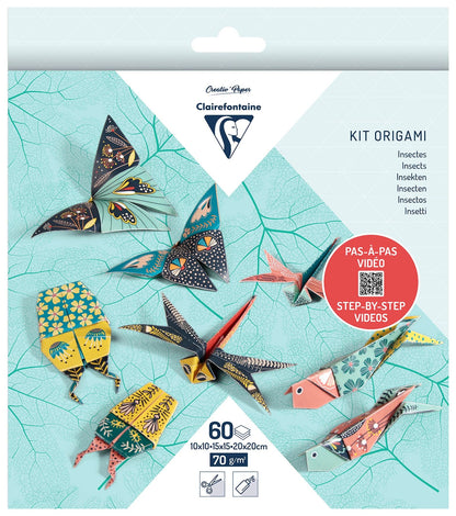 Clairefontaine Insects 60 Sheet 70gsm Origami Kit
