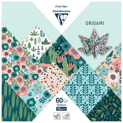 Clairefontaine Herbarium 15x15cm 60 Sheet 70gsm Origami Paper