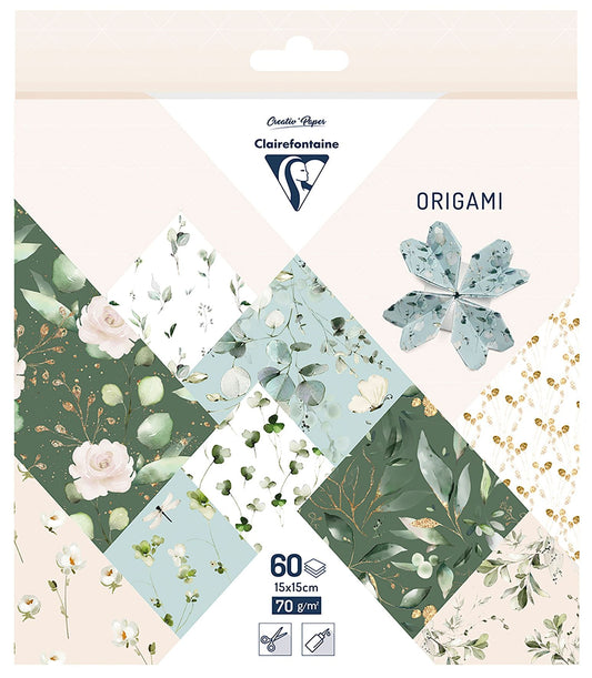 Clairefontaine Romantic 15x15cm 60 Sheet 70gsm Origami Paper