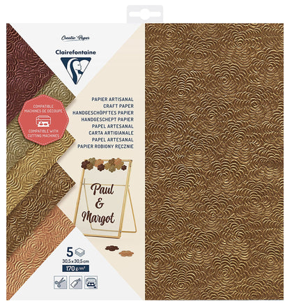 Clairefontaine Craft 170gsm 30.5x30.5cm Cutting Paper Pack of 5