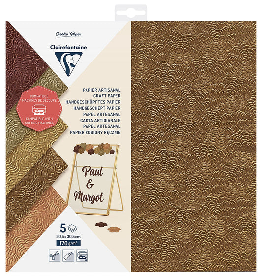 Clairefontaine Craft 170gsm 30.5x30.5cm Cutting Paper Pack of 5