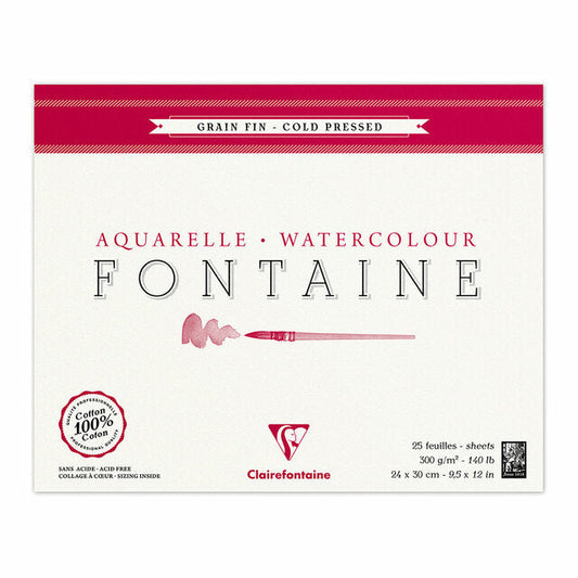 Clairefontaine Cold Press Pad 300gsm 25 Sheets