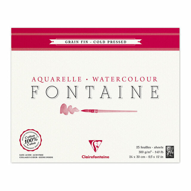 Clairefontaine Cold Press Pad 300gsm 25 Sheets