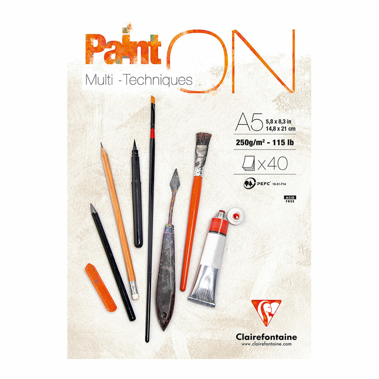 Clairefontaine Painton Pad White 40 Sheets
