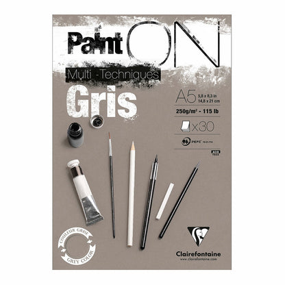 Clairefontaine Painton Pad Grey 30 Sheets