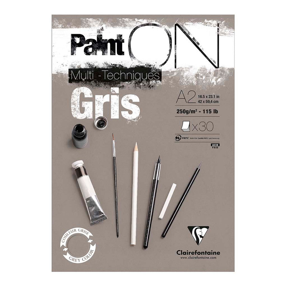 Clairefontaine Painton Pad Grey 30 Sheets