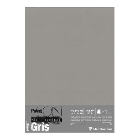 Clairefontaine Painton Paper Grey 50x65cm Pack Of 15