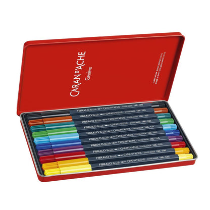 Caran d'Ache Fibralo Brush Markers Set of 10
