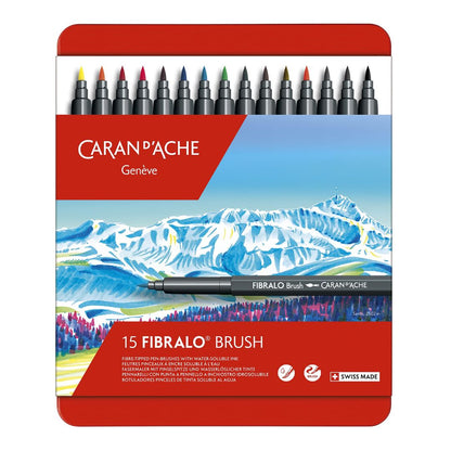 Caran d'Ache Fibralo Brush Markers Set of 15