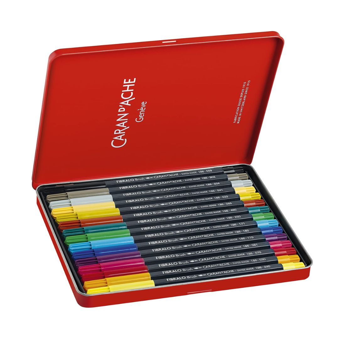 Caran d'Ache Fibralo Brush Markers Set of 15