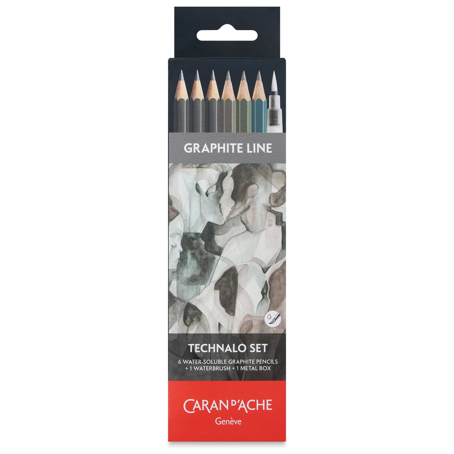Caran D'ache Graphite Line Technalo Water-Soluble Pencils Set of 7