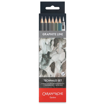 Caran D'ache Graphite Line Technalo Water-Soluble Pencils Set of 7