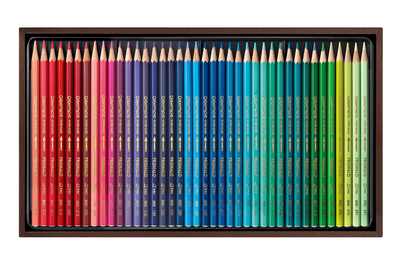 Caran d'Ache Prismalo Aquarelle Pencils Wooden Box Set of 80