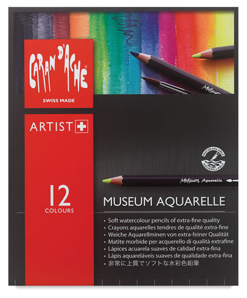 Caran d'Ache Museum Aquarelle Box Set of 12 Assorted Colours