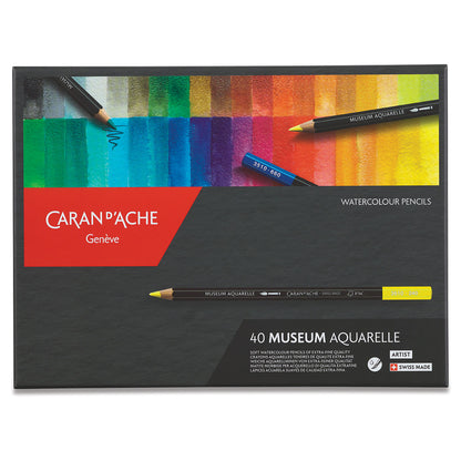 Caran D'Ache Museum Aquarelle Pencils Set of 40 Assorted Colours