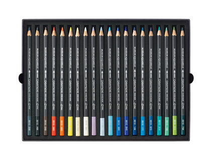 Caran d'Ache Museum Aquarelle Pencils Box Set of 20 Marine Colours