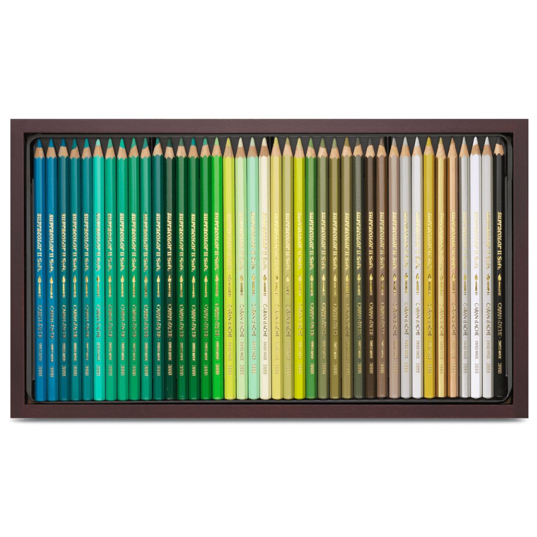 Caran D'ache Supracolour Soft Aquarelle Colour Pencil Wooden Box of 120