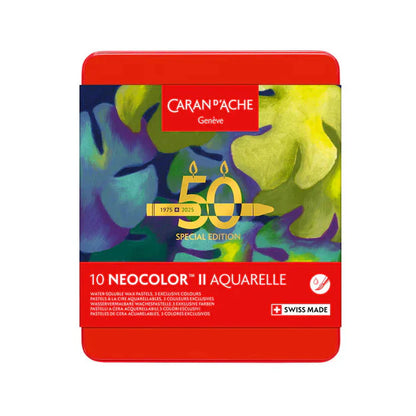 Caran d'Ache Neocolor II Aquarelle Crayons Lush Assorted Special Edition Set of 10