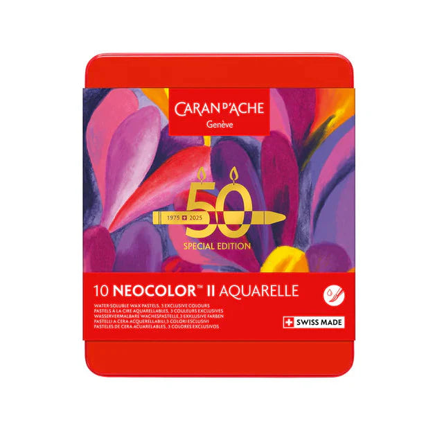 Caran d'Ache Neocolor II Aquarelle Crayons Pop Assorted Special Edition Set of 10