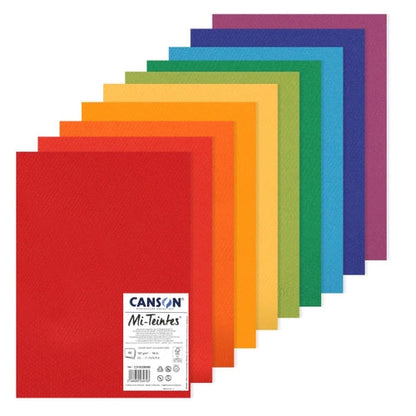 Canson Mi-Teintes A3 160gsm Assorted Colours Paper Pack of 10