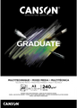 Canson Graduate Mixed Media Black 240gsm 20 Sheet Pads