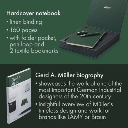 Lamy 2000 LE Fountain Pen Pine Green with Notebook B5 Set