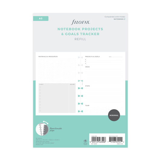 Filofax A5 Project Management Notebook Refill