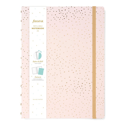 Filofax Confetti A4 Rose Quartz Notebook