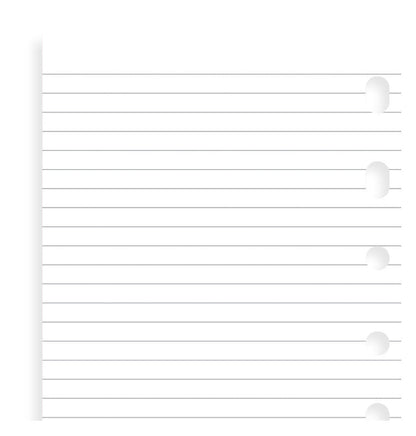Filofax Lined Notepaper Pocket Organiser Refill