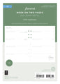 Filofax Eco Week on Two Pages A5 Diary Refill