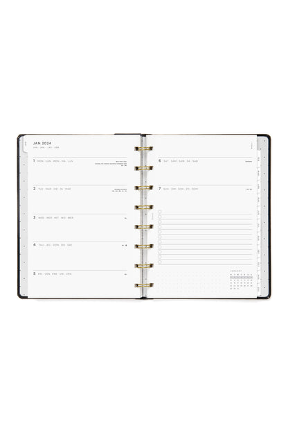 Filofax Planner Moonlight A5 Week to View Black 2024