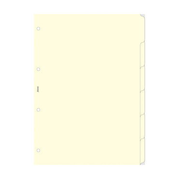Filofax Accessory Dividers Blank 6 Tabs A4 Cotton Cream