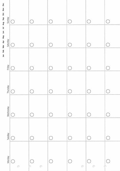 Filofax Undated Clipbook Refill A5 Month To View