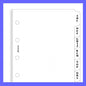 Filofax Mini Size A-z White Index Divider 67x105mm Refill Insert